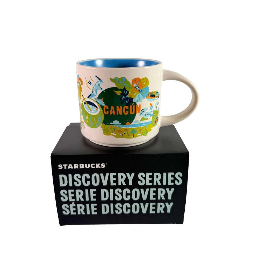 Starbucks Discovery Series Cancun Mexico Ceramic Coffee Mug 14 oz NIB